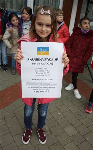 Pausenverkauf für die Ukraine.