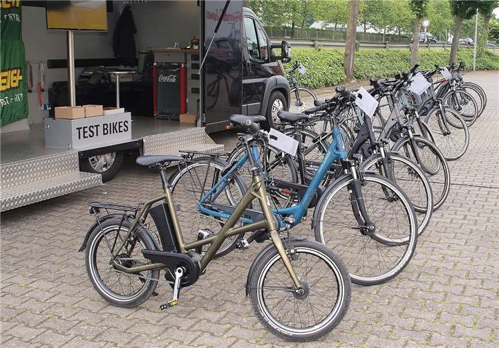 Pedelecs in verschiedenen Ausführungen der neuesten Generation wurden präsentiert.