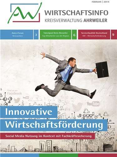 Per Post an Betriebe, per Internet auf den Bildschirm: Die neue AW-Wirtschaftsinfo. Kreisverwaltung Ahrweiler