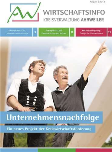 Per Post an Betriebe, per Internet in die Haushalte: die neue AW-Wirtschaftsinfo. Kreisverwaltung Ahrweiler