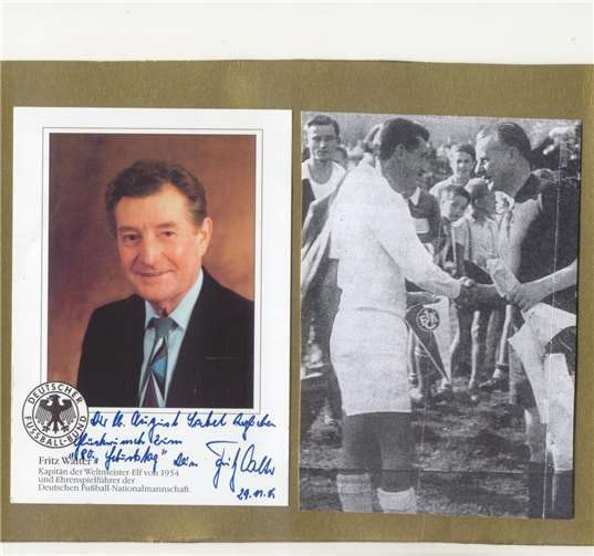 Persönliche Gratulation Fritz Walters zur Vollendung des 80. Lebensjahres August Sabels.Foto: privat