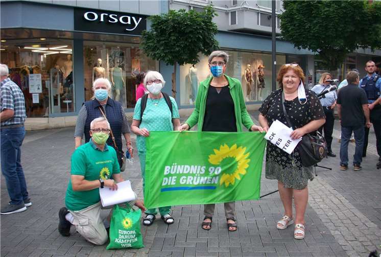 Peter Buchholz, DGB Mitglied, Inge Rockenfeller, Jutta Paulus, Judith Klaes.Foto: Bündnis90/Die Grünen