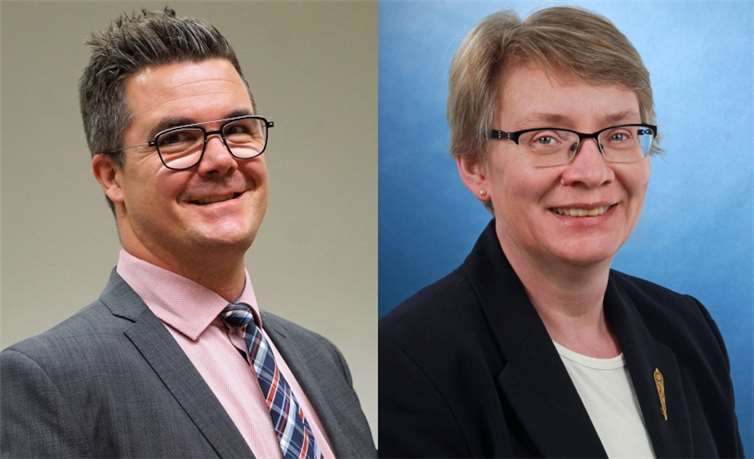 Peter Jung und Dr. Edith Ulferts stehen für das Amt des Bürgermeisters in Neuwied zur Wahl. Fotos: FF / SPD Stadtratsfraktion