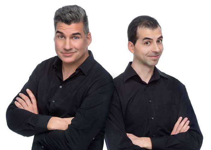 Peter Kunz und Luca Brosius sind mit der „KUNZ & BROSIUS COMEDY-SHOW“ auf Tour. Foto: Jugend- und Kulturzentrum „Zweite Heimat“, Peter Kunz