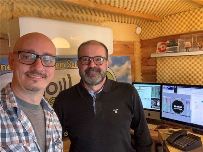 Peter Moskopp, MdL (r). mit Michael Mihm, Radio Westerwald. Foto: Abgeordnetenbüro Peter Moskopp, MdL