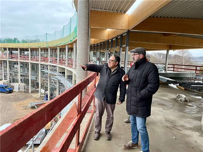 Peter Moskopp verschaffte sich einen Überblick auf der Baustelle.  Foto: privat