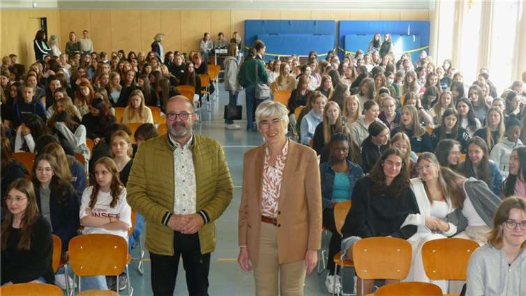 Peter Moskopp zu Gast bei der Schönstätter Marienschule.Foto: privat