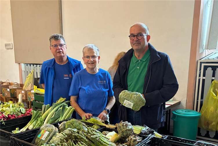 Peter Moskopp zu Gast bei der Tafel.  Foto: privat
