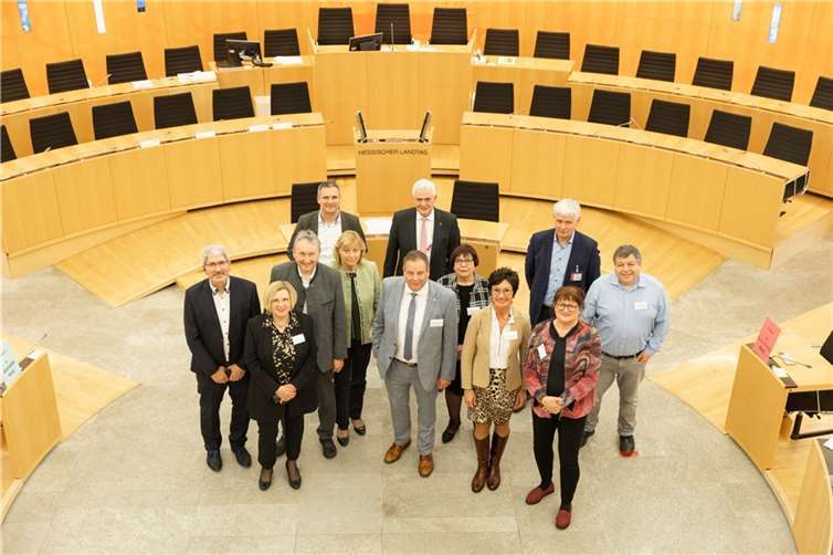 Petra Schneider mit Kollegen der Landesparlamente und des Bundestags im Hessischen Landtags. Foto: privat