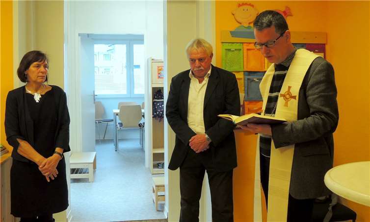 Pfarrer Sturms erbat Gottes Segen für die KiTa.