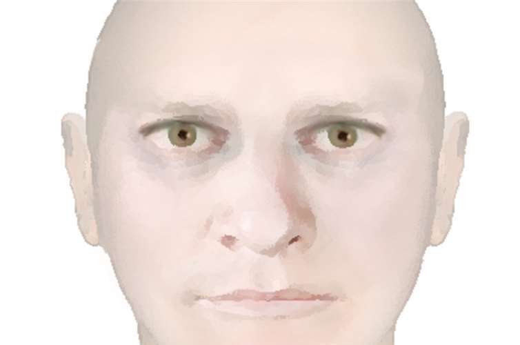 Phantombild des gesuchten Bankräubers.