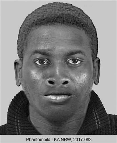 Phantombild des mutmaßlichen Vergewaltigers.