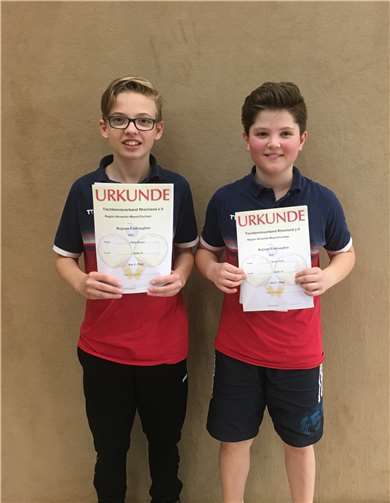 Philip Hansen (li.) als Sieger und Moritz Ulrich als Zweiter beherrschten die Schüler-B-Klasse bei den Regionsranglisten.Privat