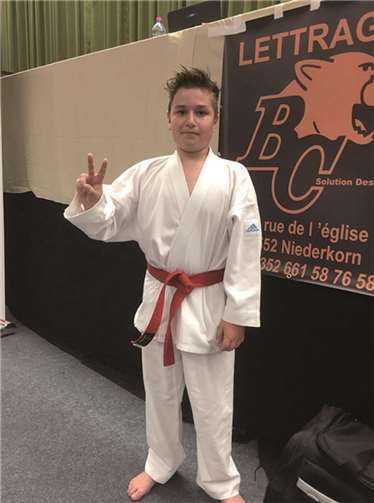 Philipp Walger vom Karate-Club Puderbach erreichte Platz 5. privat