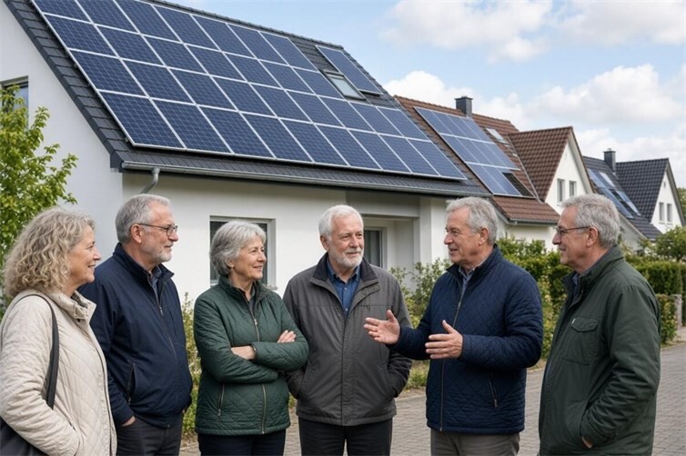 Photovoltaik und Bürgerengagement tragen vielerorts zur Umsetzung der Energiewende bei.
