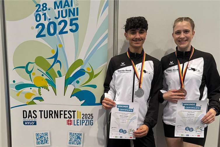 Pia Wöhner und Semih Göktepe. Foto: Dr. Peter Radermacher/Turngemeinde Oberlahnstein