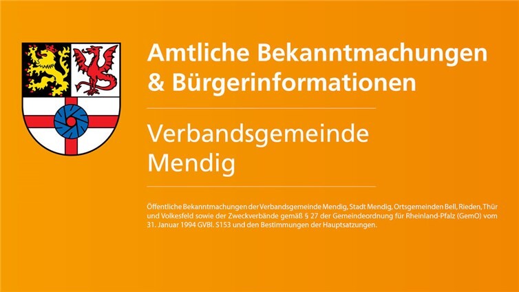 Amtliche Bekanntmachungen VG Mendig