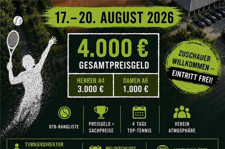Plakat 1. TC Rheinbach Open