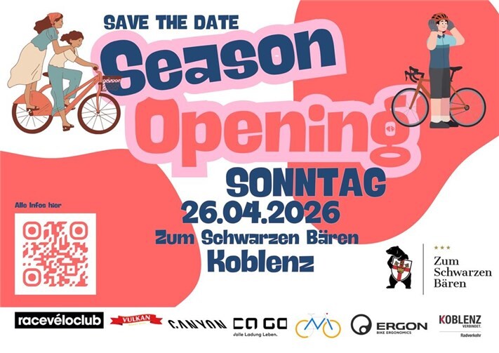 Plakat Fahrrad Season Opening Zum Schwarzen Bären