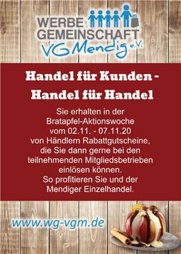 Plakat Handel für Handel.Copyright: Mendiger Werbegemeinschaft