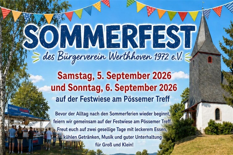 Plakat Sommerfest Werthhoven