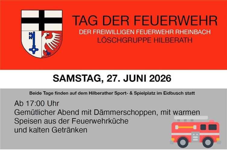 Plakat zum Tag der Feuerwehr 2026.
