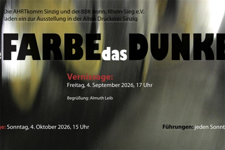 Plakat zur Ausstellung dieFARBEdasDUNKEL
