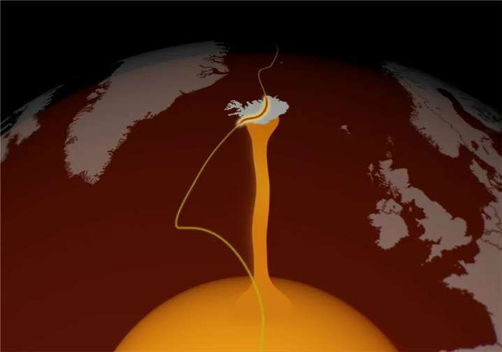 Plattengrenze und Mantelplume unter Island.  Foto: privat