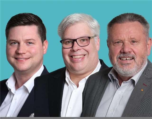 Platz 1 Christoph Jung, Platz 2 Markus Seibel, Platz 4 Helmut Hannes. Quelle: CDU Dieblich