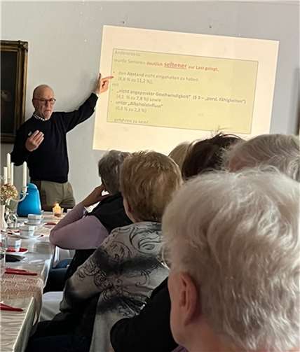 Polizeioberrat i. R. Gerd Marx bei seinem Referat.  Foto: privat