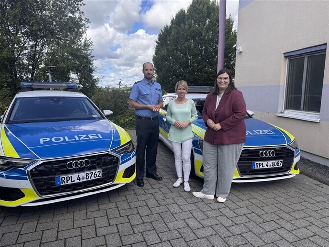 Polizeirat Florian Schwan, Lana Horstmann und Marie-Christin Ockenfels.  Foto: Lana Horstmann