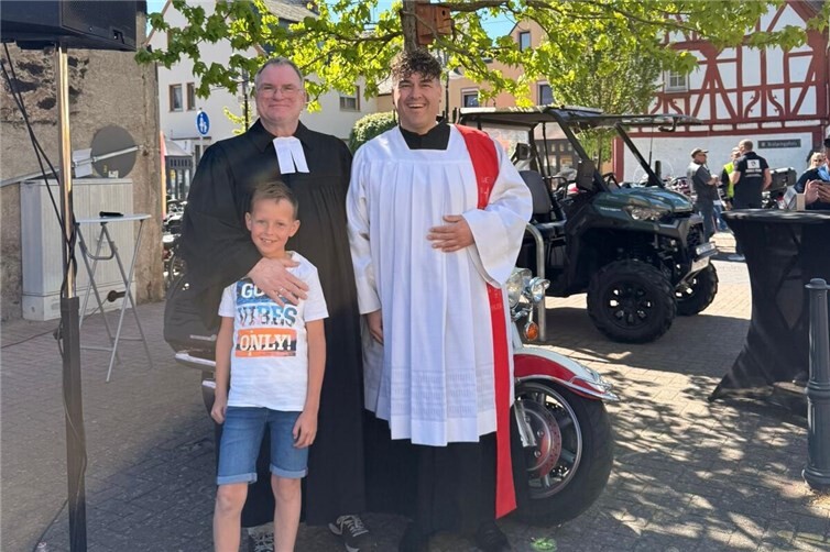 Prädikant Harald Kruse, evang. Kirche und Andreas Schneider, kath. Kirche.