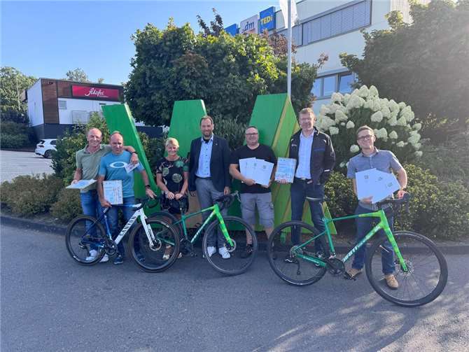 Prämierung des Stadtradelns in der VG Dierdorf.  Foto: VG Dierdorf/Bürgermeister Manuel Seiler