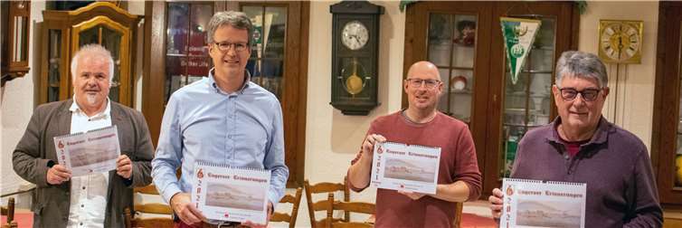 Präsentieren den neuen Kalender: Ferhat Cato (v.li.n.re.), Henning Wirges, Michael Stunz und Autor Hermann Thelen. Fotos: privat