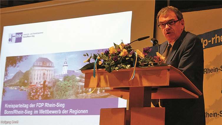 Präsident der IHK Bonn/Rhein-Sieg, Wolfgang Grießl macht FDP Mut für die Zukunft. privat