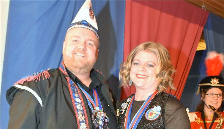 Präsident und Moderator Michael Schäfer wurde vonseiner Frau Sonja hinter den Kulissen unterstützt.