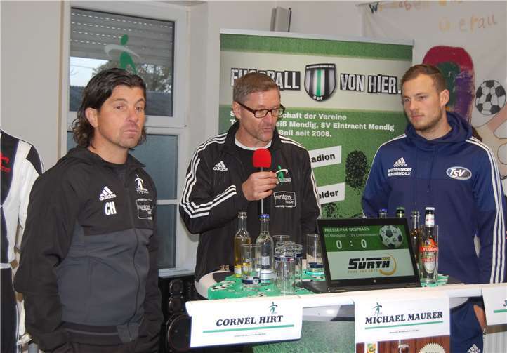Pressekonferenzen mit Cornel Hirt (links) als Trainer der SG Eintracht Mendig/Bell wird es in der Spielzeit 2019/2020 nicht mehr geben.