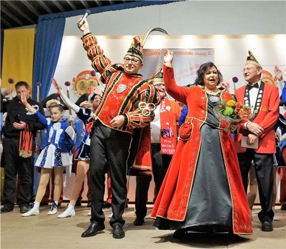 Prinz Dieter I. und Prinzessin Conny I. wurden begeistert vom Publikum gefeiert.Foto: EICH