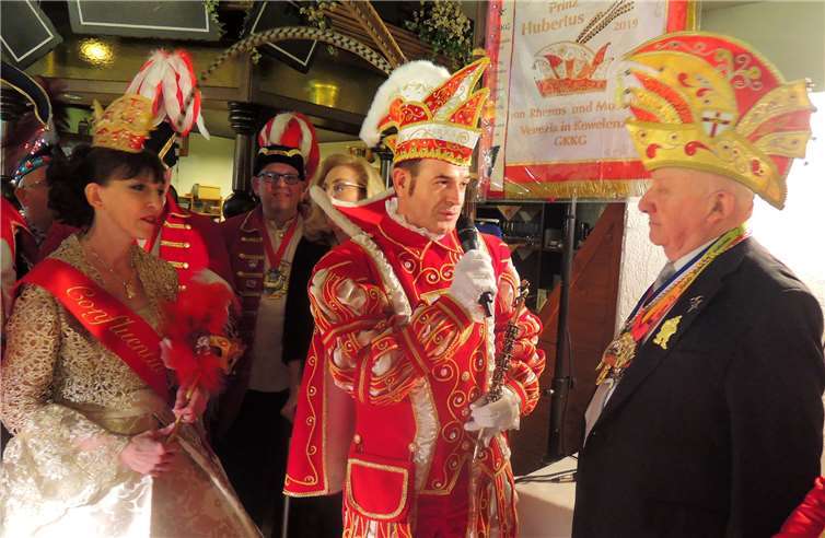 Prinz Hubertus und Confluentia Sabinebedankten sich bei Frank Bastian für sein stets offenes Ohr.