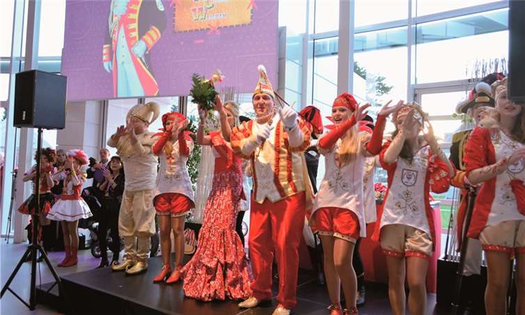 Prinz Markus I. und Confluentia Gaby empfingen bei CompoGroup Freunde, Gönner und Sponsoren. HEP