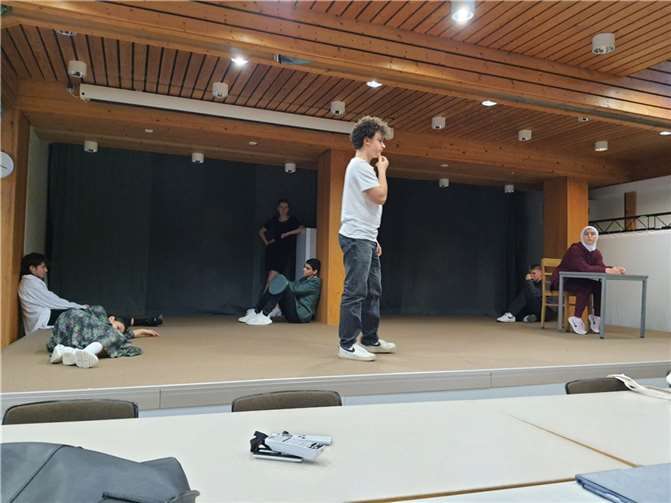 Probe des Theaterstücks.