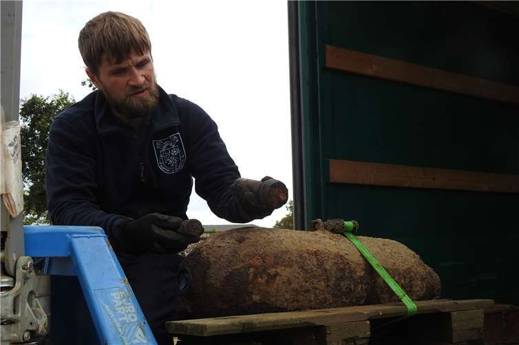 Problemlos wurde die Fliegerbombe entschärft. Foto: WAMFO.de