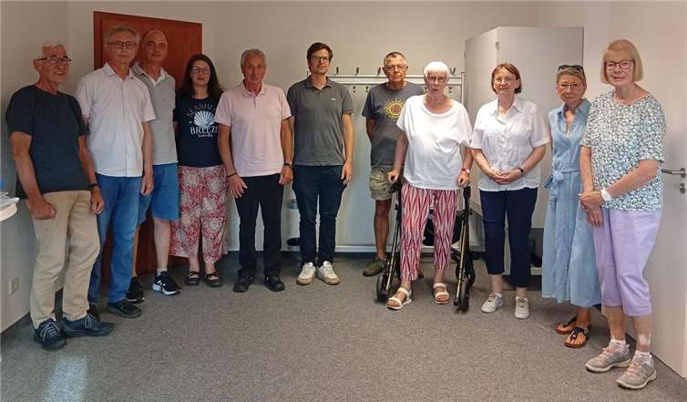 Prof. Dr. med Moritz Meyer (6 v.l.) bei der Selbsthilfegruppe Mund-Kiefer-Gesichtstumore. Foto: privat
