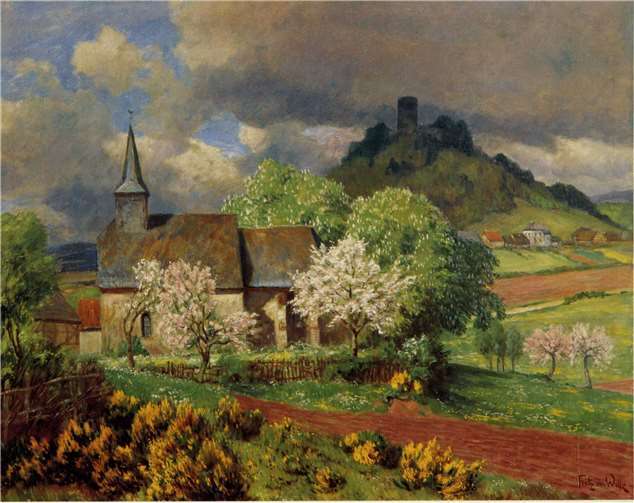Prof. Fritz von Wille gab diesem Gemälde den Titel „Pfingsten auf der Nürburg“.Foto: privat