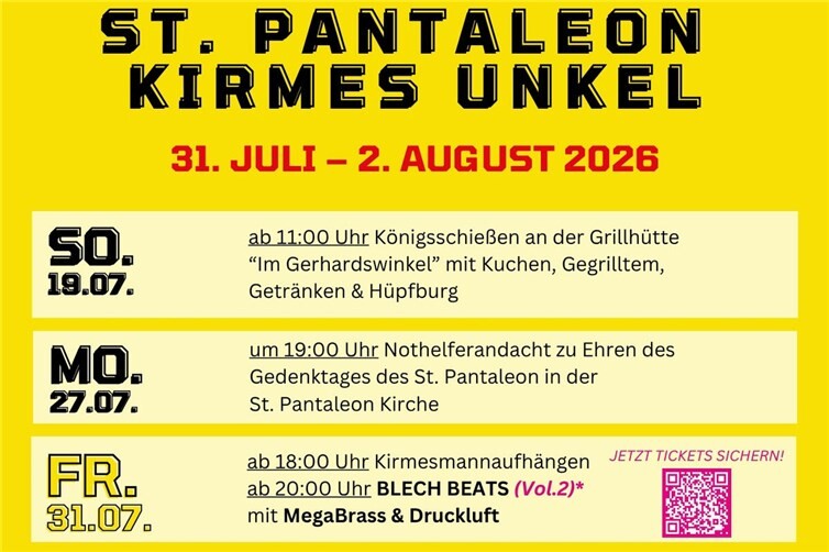 Programm Unkeler Kirmes 2026