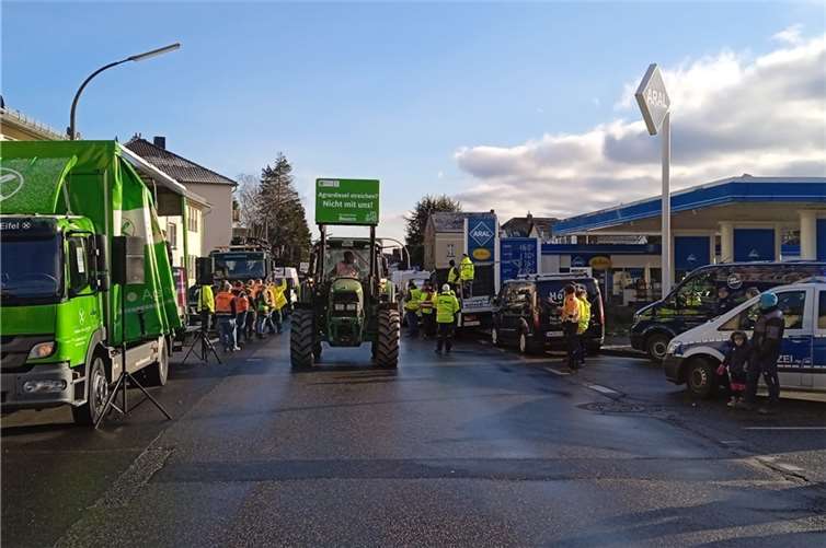 Protestaktion der Landwirte in Bad Neuenahr. Foto: GS