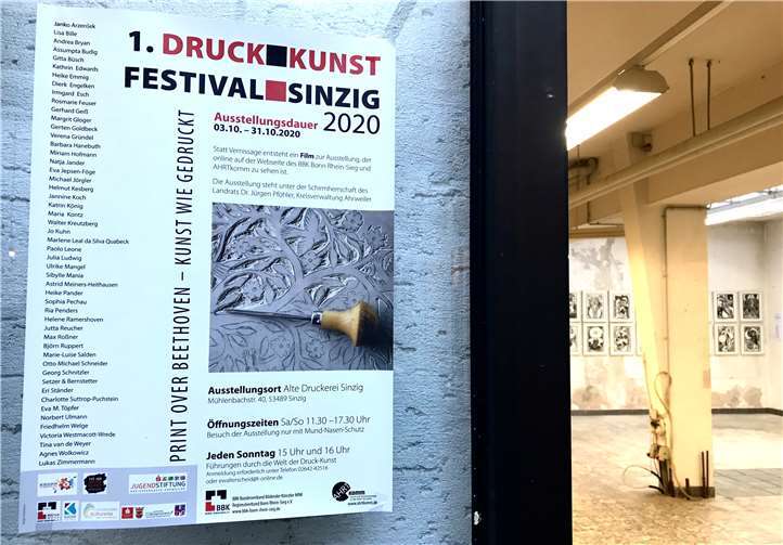 Quasi mit Beginn des zweiten Lockdowns ging das am 2. Oktober eröffnete Druckkunst-Festival zu Ende. Foto: Manfred Ruch