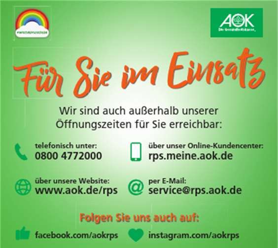 Quelle: AOK Rheinland-Pfalz/Saarland - Die Gesundheitskasse