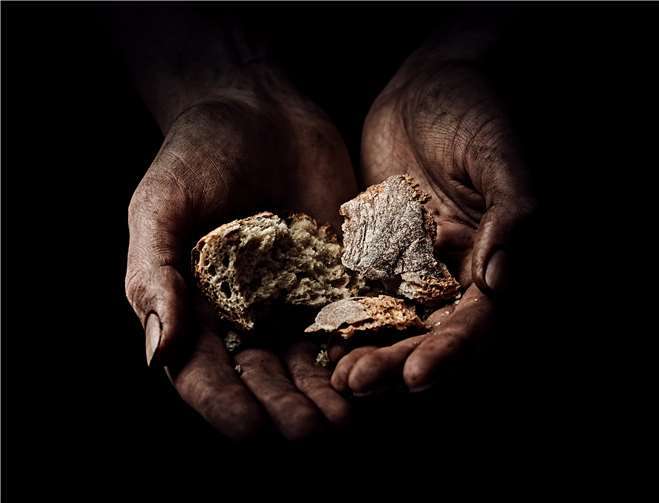 Quelle: Hands of beggar. Poverty concept/Nik Merkulov