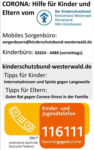 Quelle: Kinderschutzbund Kreisverband WWOrtsverband Höhr-Grenzhausen